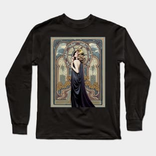 In Deep Thought Vintage 1890 Print Long Sleeve T-Shirt